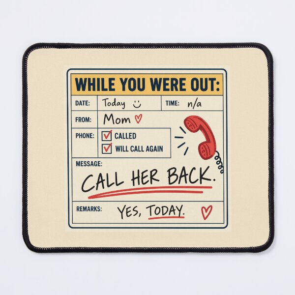Item preview, Call Your Mom Dorm Pillow – While You Were Out College Move In Gift designed and sold by astersgraphics.