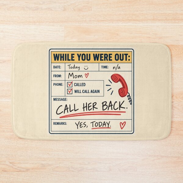 Item preview, Call Your Mom Dorm Pillow – While You Were Out College Move In Gift designed and sold by astersgraphics.