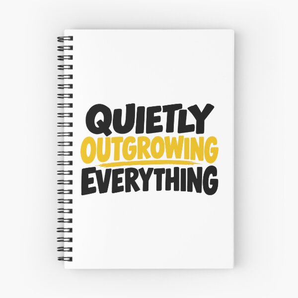 Item preview, Quietly Outgrowing Everything – Minimalist Motivational Quote Design designed and sold by Lovestickerco.