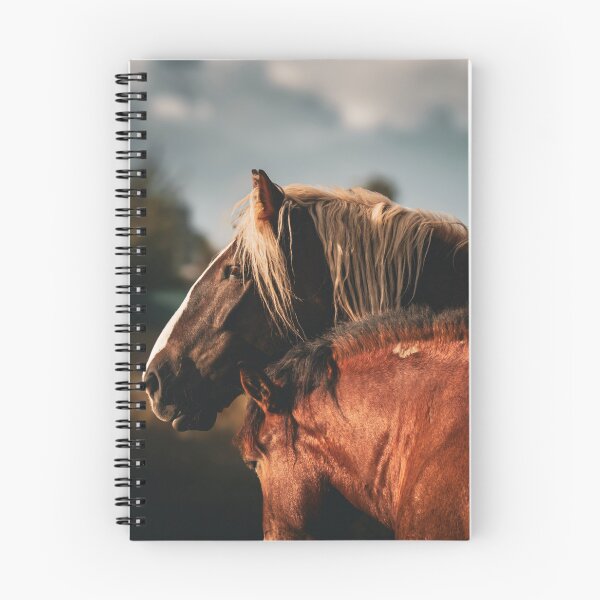 Item preview, Two Horses Gentle Bond Under Dramatic Sky Equine Art designed and sold by wildsilencee.