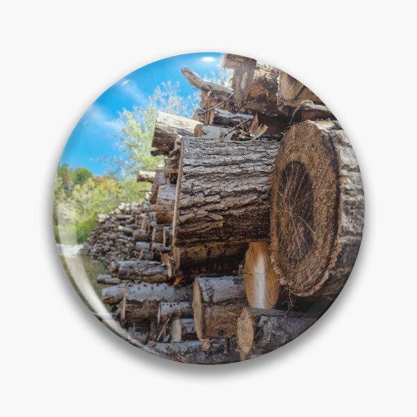 Item preview, Stacked wooden logs in nature designed and sold by Peter-Mahr.