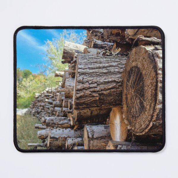 Item preview, Stacked wooden logs in nature designed and sold by Peter-Mahr.