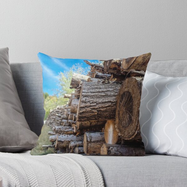 Item preview, Stacked wooden logs in nature designed and sold by Peter-Mahr.