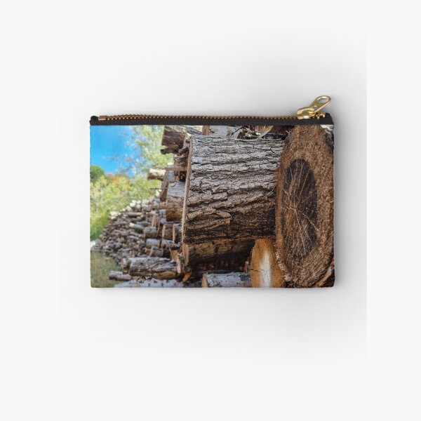 Item preview, Stacked wooden logs in nature designed and sold by Peter-Mahr.