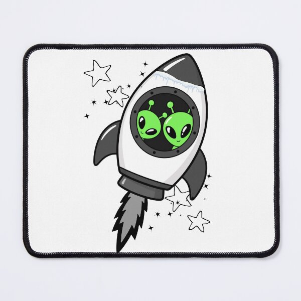 Item preview, Two aliens in a space ship designed and sold by Kerryn Wood.