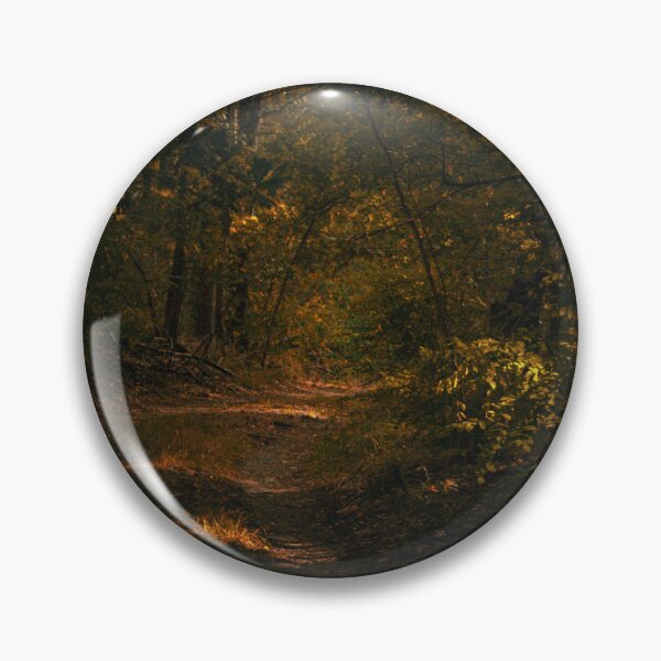 Item preview, Moody Dark Forest Trail Golden Sunlight Woodland Art designed and sold by wildsilencee.