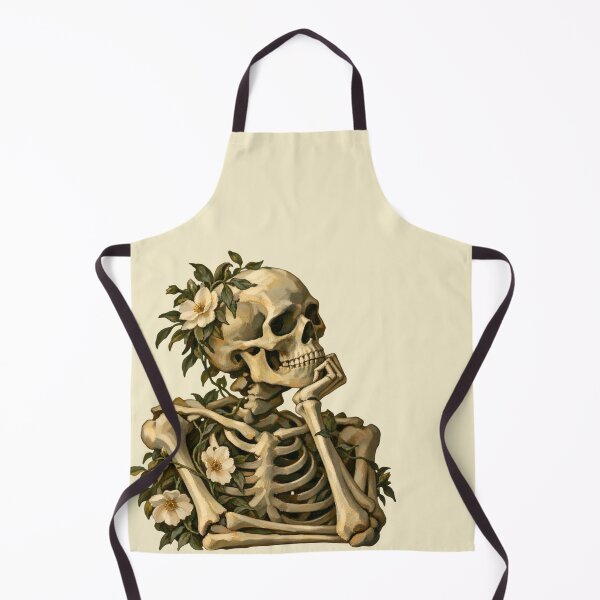Item preview, Vintage Floral Thinking Skeleton designed and sold by Imaginationbeyond.