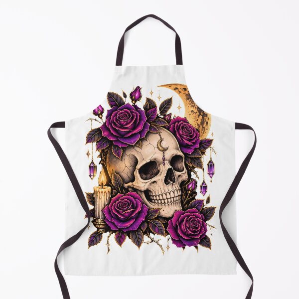 Item preview, Mystic Skull & Purple Roses | Gothic Celestial Halloween Design designed and sold by CalmMandala.