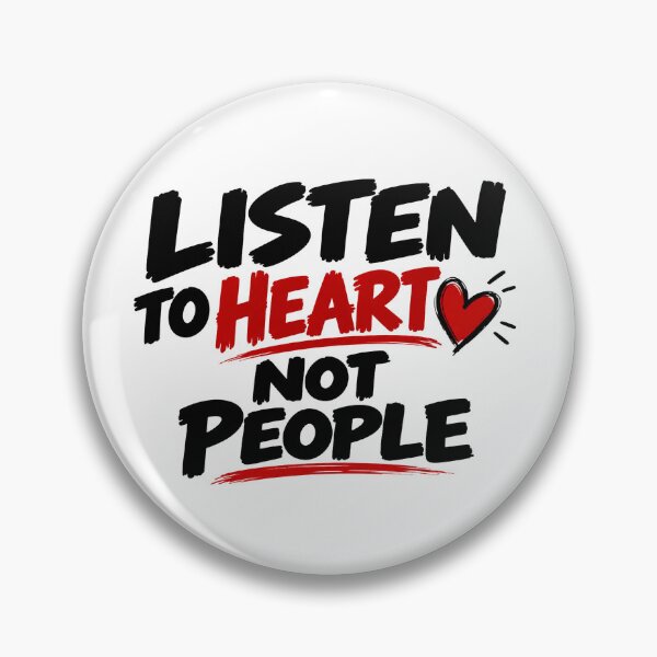 Item preview, Listen to Heart Not People – Bold Minimalist Motivational Quote designed and sold by Lovestickerco.