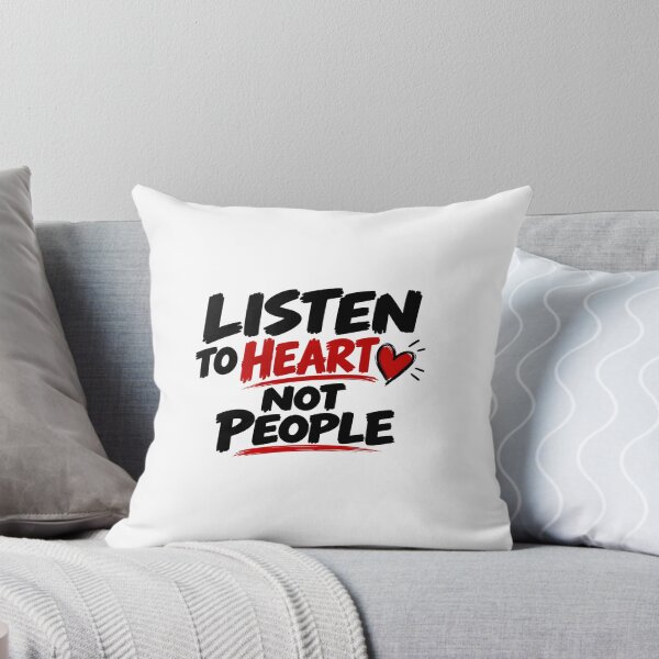 Item preview, Listen to Heart Not People – Bold Minimalist Motivational Quote designed and sold by Lovestickerco.