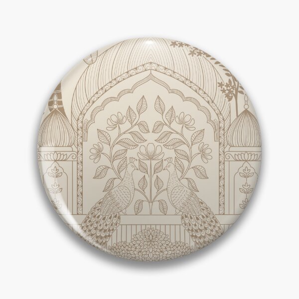 Item preview, Golden Peacock Toile Luxe Vintage Palace Arch designed and sold by DColourMuse.
