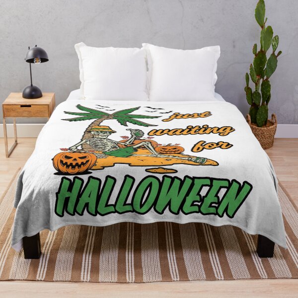 Item preview, Just waiting for Halloween - skeleton on the beach designed and sold by She - artist creations .