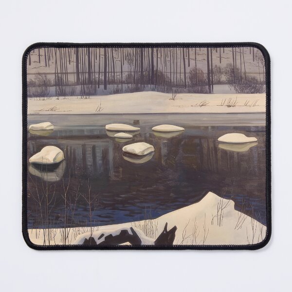 Item preview, au sable river winter adirondacks 1960 by Rockwell Kent - Rockwell kent paintings designed and sold by namikikkik.