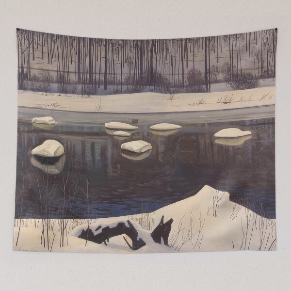 Item preview, au sable river winter adirondacks 1960 by Rockwell Kent - Rockwell kent paintings designed and sold by namikikkik.