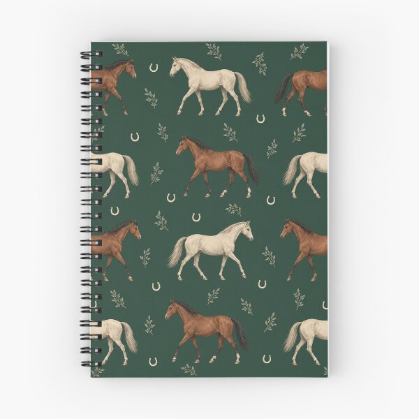 Item preview, Classic Equestrian Horse Pattern on Forest Green designed and sold by Glottopia.