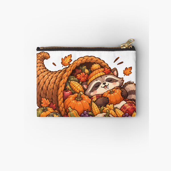 Item preview, Overflowing With Chill Cute Raccoon Cornucopia Thanksgiving Autumn designed and sold by ianm1028.