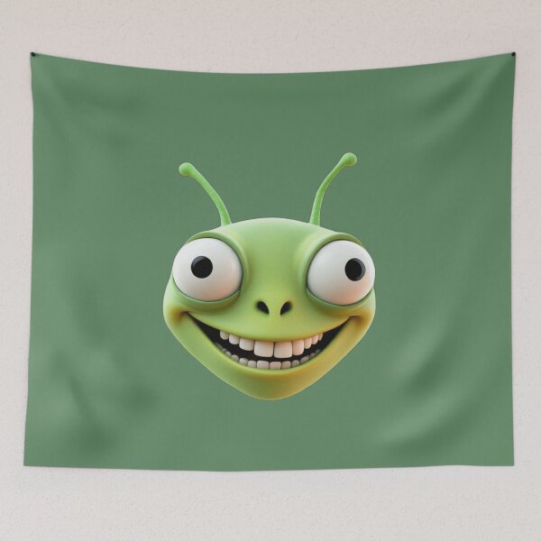 Item preview, Funny Green Alien Smile designed and sold by chicworld2026.
