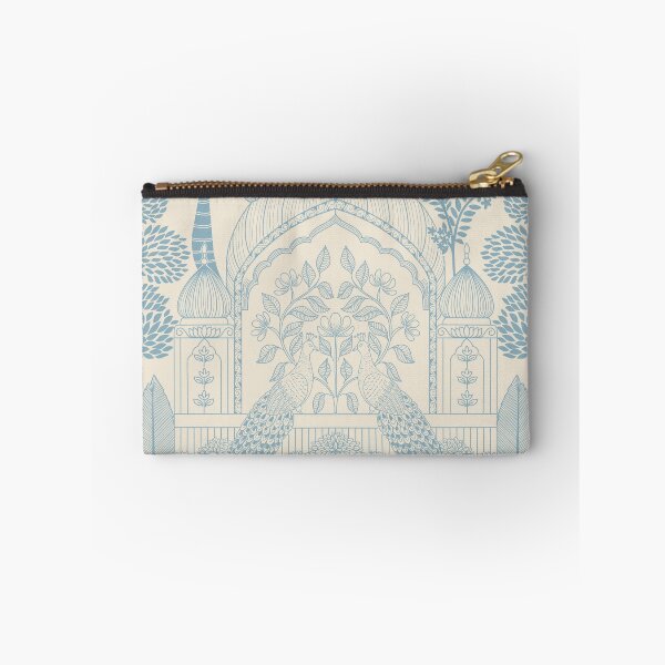 Item preview, Sky Blue Peacock Toile Airy Palace Arch Pattern designed and sold by DColourMuse.