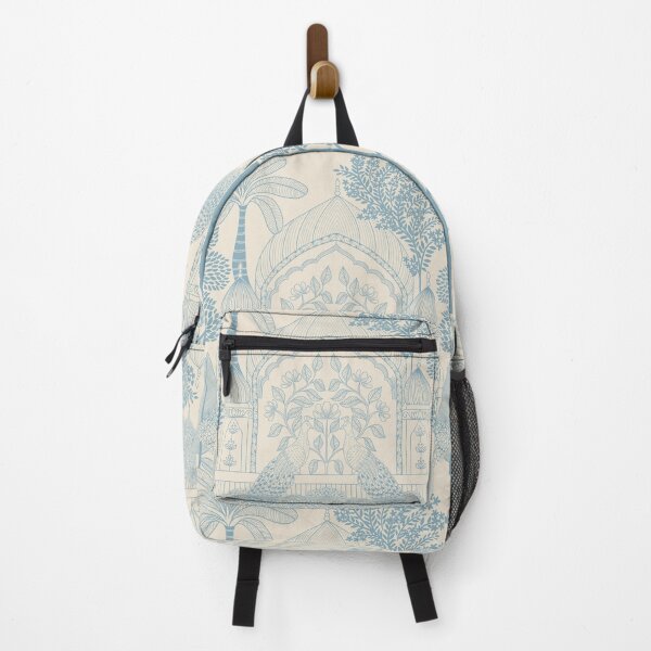 Item preview, Sky Blue Peacock Toile Airy Palace Arch Pattern designed and sold by DColourMuse.