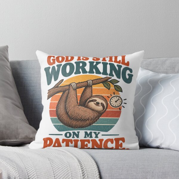 Item preview, God Is Still Working on My Patience – Retro Sloth Christian Shirt designed and sold by Bellynza.
