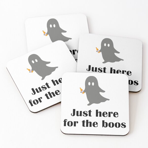 Item preview, Just Here For The Boos Cute Halloween Ghost Pun designed and sold by IannelloDesign.