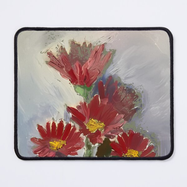 Item preview, Crimson Aster Floral Still Life Impressionist Art designed and sold by OilyPainting.