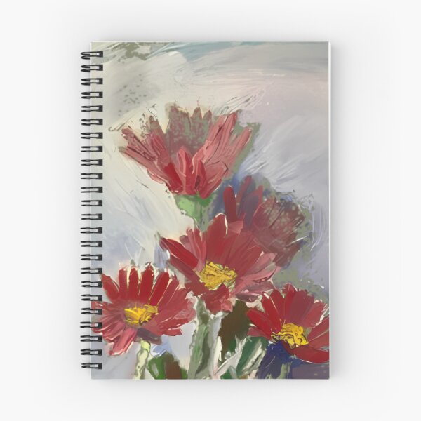 Item preview, Crimson Aster Floral Still Life Impressionist Art designed and sold by OilyPainting.