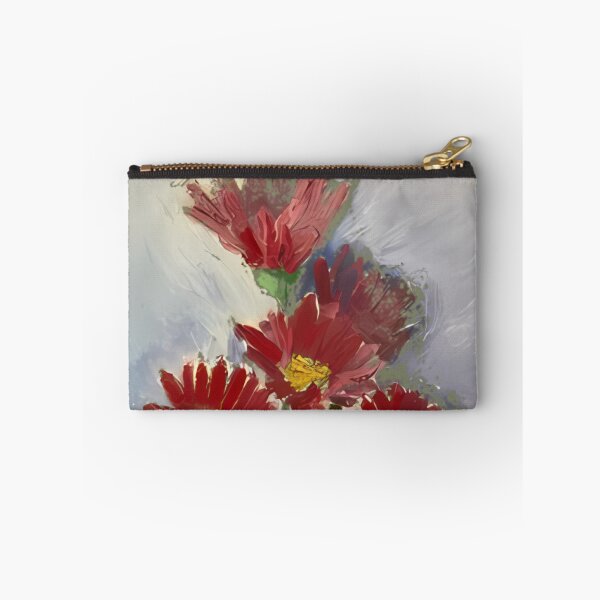 Item preview, Crimson Aster Floral Still Life Impressionist Art designed and sold by OilyPainting.