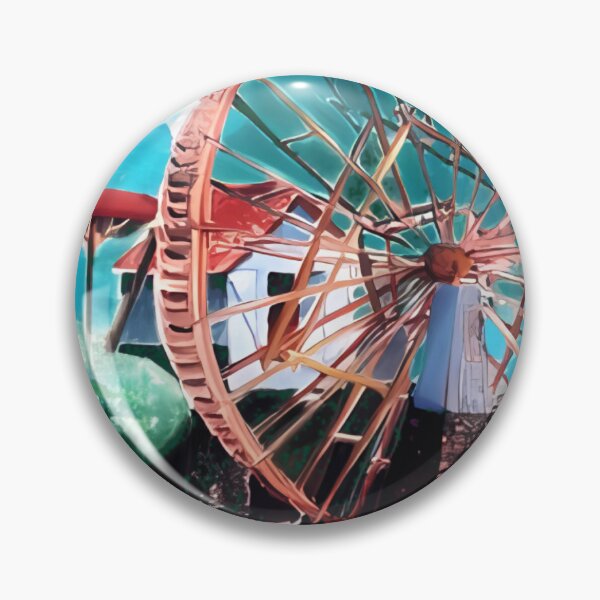 Item preview, Rustic Wooden Water Wheel Impressionist Art designed and sold by OilyPainting.