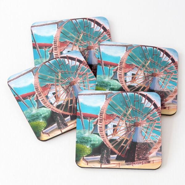 Item preview, Rustic Wooden Water Wheel Impressionist Art designed and sold by OilyPainting.