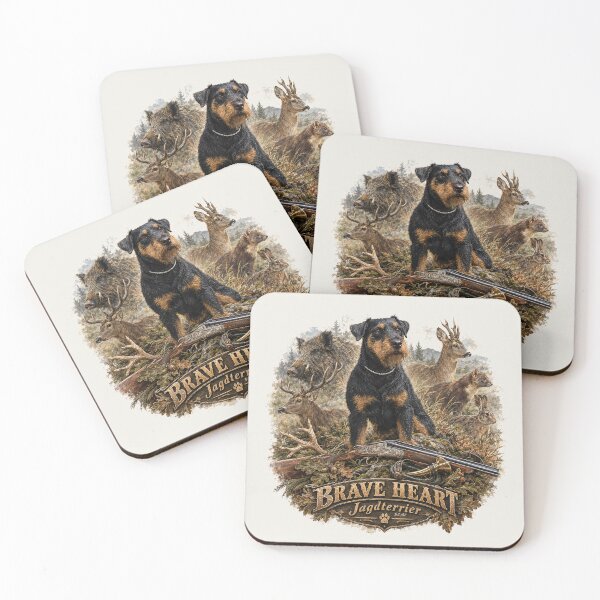 Item preview, Brave Heart Jagdterrier Hunting Crest – German Hunting Terrier Wildlife Emblem designed and sold by TammyHunterArt.
