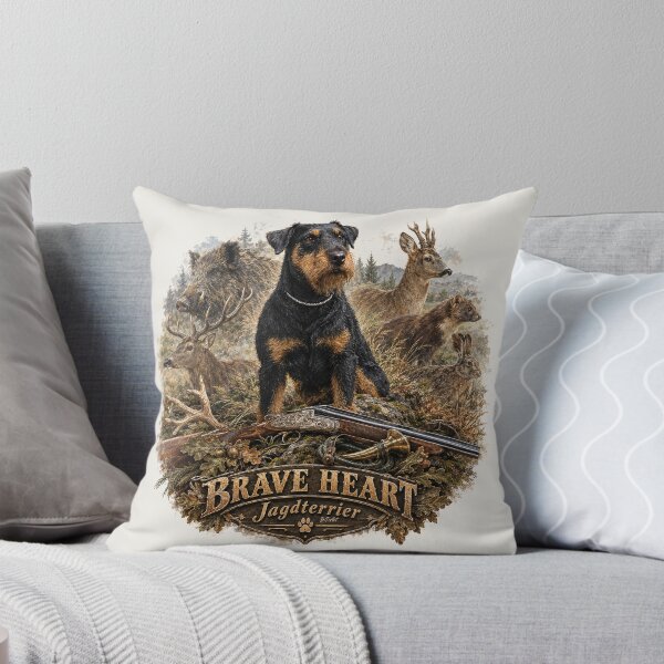 Item preview, Brave Heart Jagdterrier Hunting Crest – German Hunting Terrier Wildlife Emblem designed and sold by TammyHunterArt.