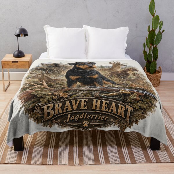 Item preview, Brave Heart Jagdterrier Hunting Crest – German Hunting Terrier Wildlife Emblem designed and sold by TammyHunterArt.