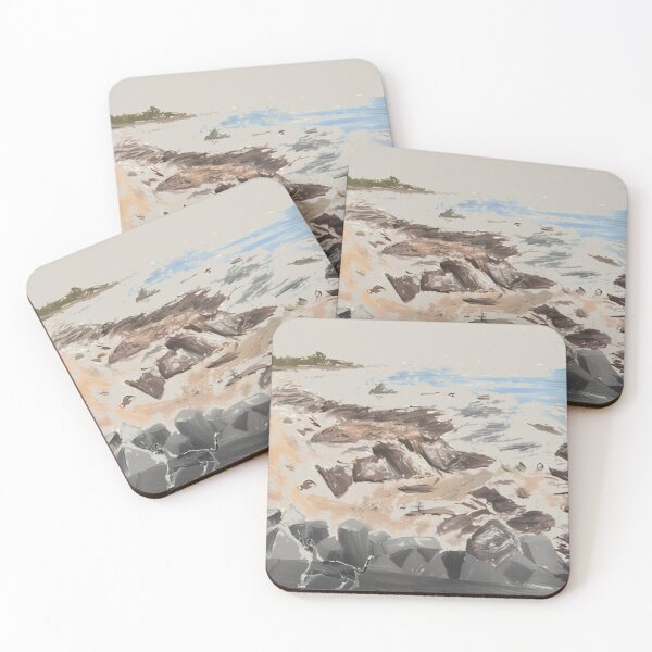 Item preview, Rocky Shoreline and Crashing Surf Impressionist Art designed and sold by OilyPainting.