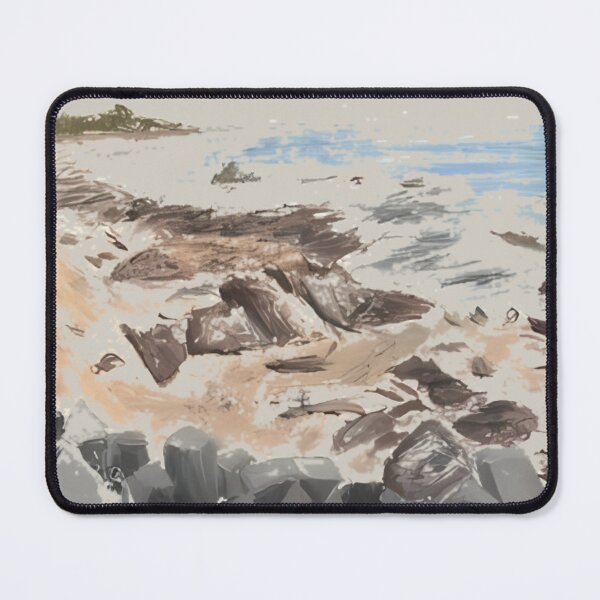 Item preview, Rocky Shoreline and Crashing Surf Impressionist Art designed and sold by OilyPainting.