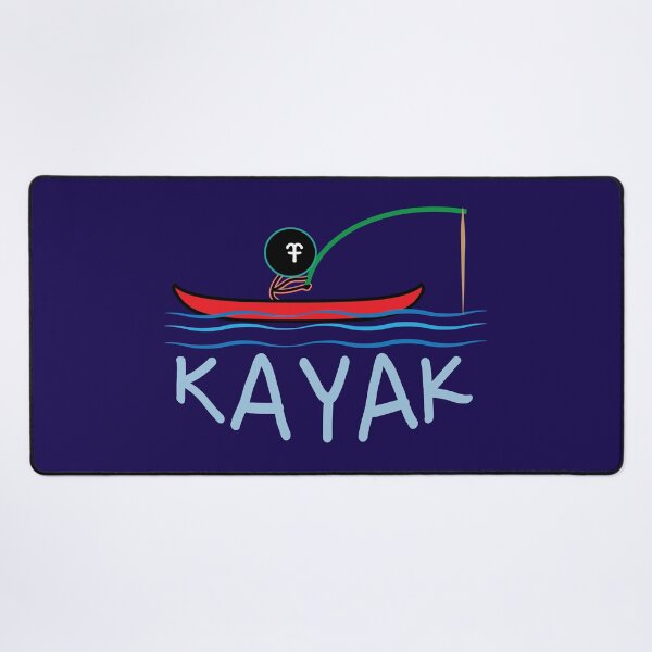 Item preview, Kayak fishing stickman designed and sold by fluffyfamcraft.