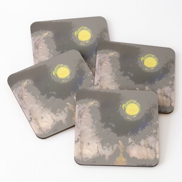 Item preview, Moonlit Night Sky Impressionist Landscape Art designed and sold by OilyPainting.