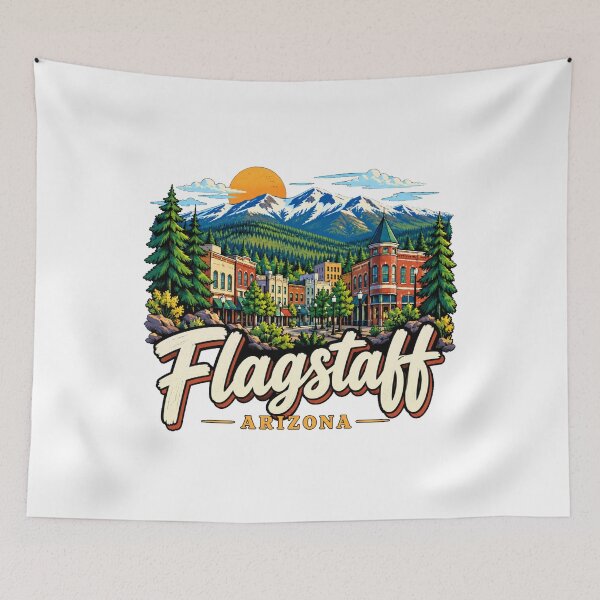 Item preview, Hand Drawn Flagstaff Arizona Travel Souvenir Landmark Gift designed and sold by MichaeIRellov.