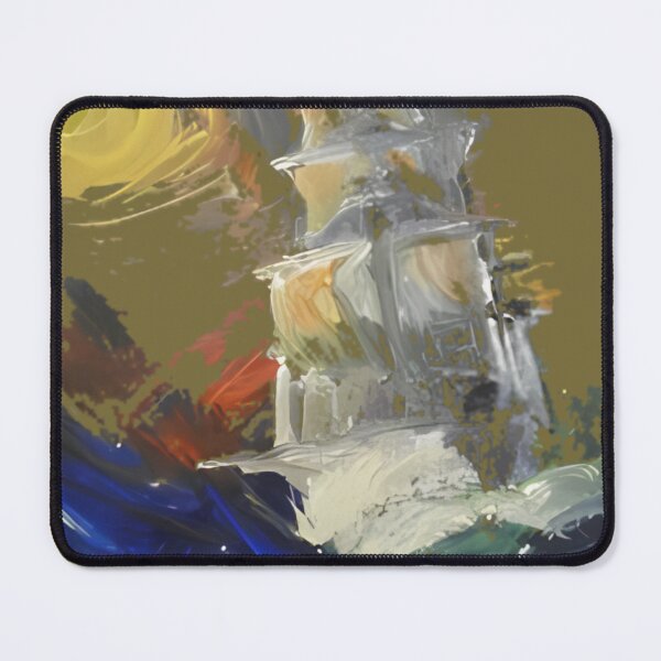 Item preview, Historic Sailing Ship Under Swirling Moonlight Art designed and sold by OilyPainting.