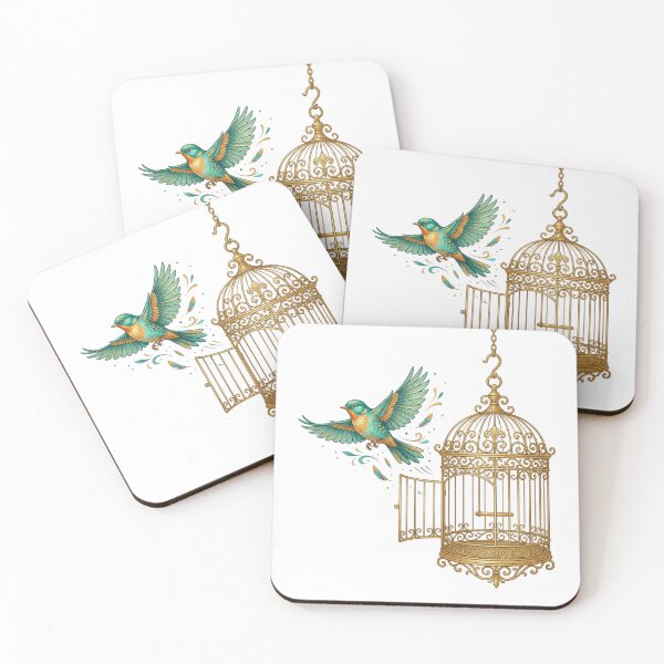 Item preview, Freedom Takes Flight - Ornate Golden Birdcage and Flying Bird designed and sold by Sanan Israyilli.