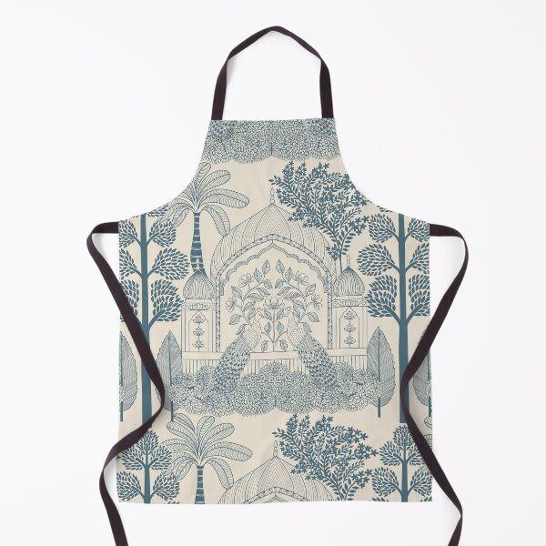 Item preview, Denim Blue Peacock Toile Classic Palace Arch Pattern designed and sold by DColourMuse.