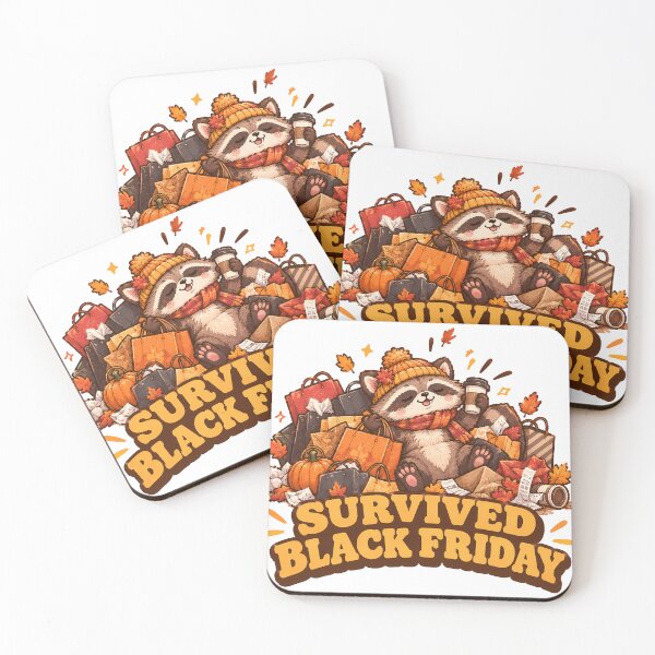 Item preview, Survived Black Friday Funny Raccoon Shopping Addict Holiday designed and sold by ianm1028.