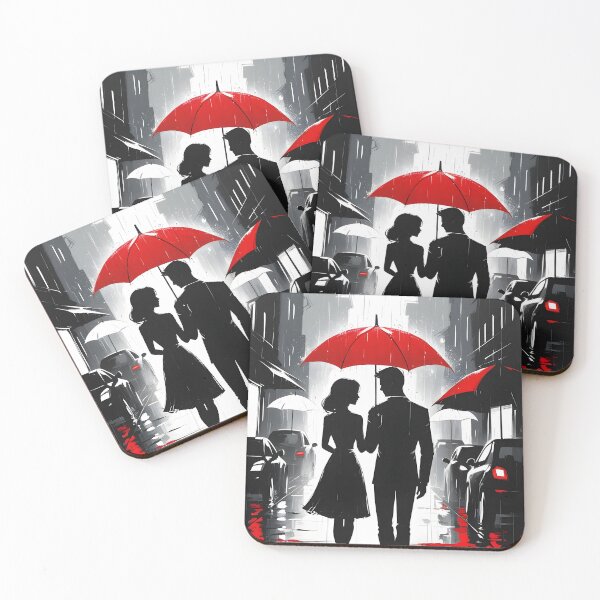 Item preview, Black and White Romance Red Accent Art designed and sold by Jo Art.