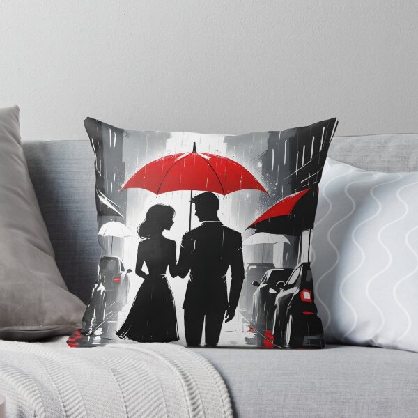Item preview, Black and White Romance Red Accent Art designed and sold by Jo Art.