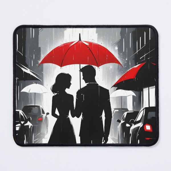 Item preview, Black and White Romance Red Accent Art designed and sold by Jo Art.