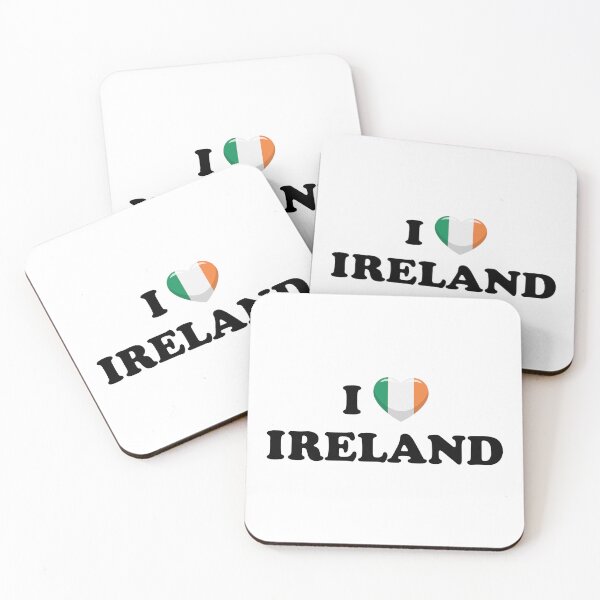Item preview, I Love Ireland / I Heart Ireland (Black text with flag heart) designed and sold by STUDIO-72.