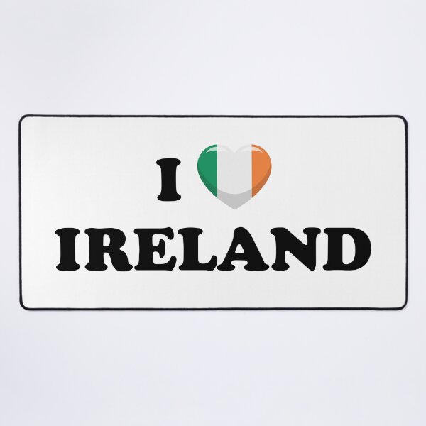 Item preview, I Love Ireland / I Heart Ireland (Black text with flag heart) designed and sold by STUDIO-72.