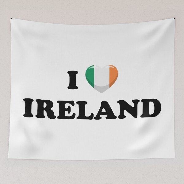 Item preview, I Love Ireland / I Heart Ireland (Black text with flag heart) designed and sold by STUDIO-72.