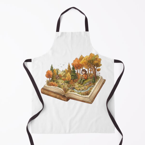 Item preview, Autumn Magic - Cozy Reading Girl Inside an Open Book Forest designed and sold by Sanan Israyilli.