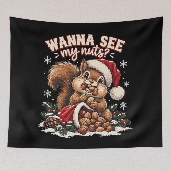 Item preview, Wanna See My Nuts Funny Christmas Squirrel designed and sold by roni-harbor.